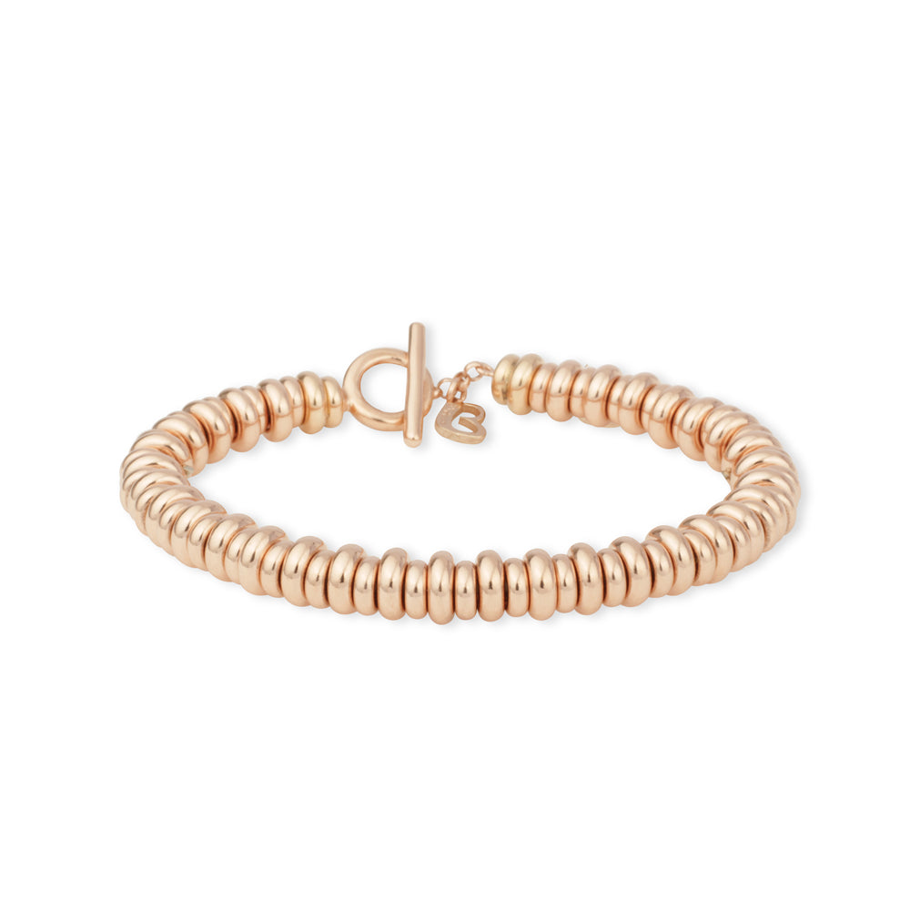 Bracciale Tube Rosa Lucido 6/5