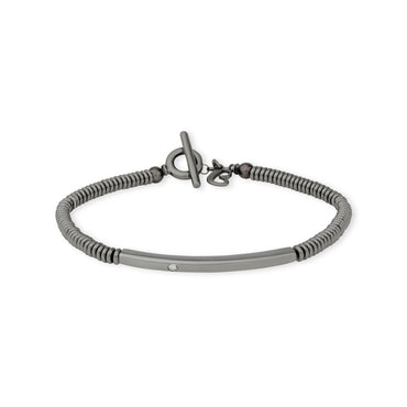 Bracciale Dream Nero Lucio 3 mm con Diamante