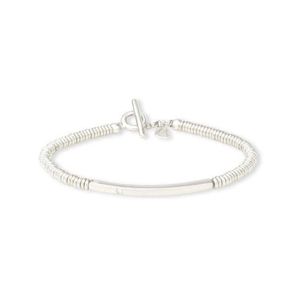 Bracciale Dream Bianco Lucido 3mm con Diamante