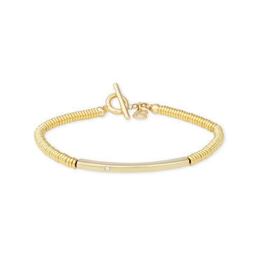 Bracciale Dream Giallo Lucido 3mm con Diamante