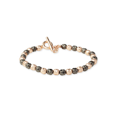 Bracciale Hammer Rosa Nero Lucido 5 mm