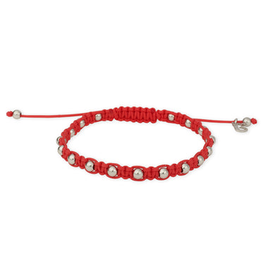 Bracciale Lucciole Rosso Arg Bianco 4mm
