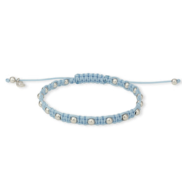Bracciale Lucciole Azzurro Arg Bianco 4mm