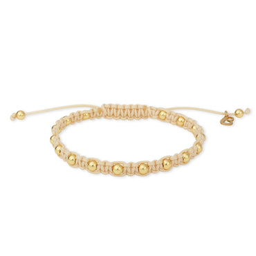 Bracciale Lucciole  Beige  Arg Giallo 4mm