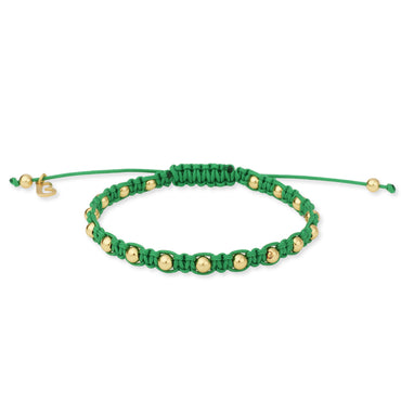 Bracciale Lucciole Verde Scuro Arg Giallo 4mm