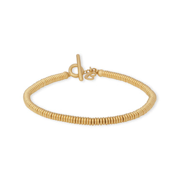 Bracciale Tube Giallo Satinato 3 mm