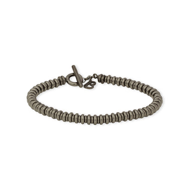 Bracciale Tube Nero Lucido 3/4