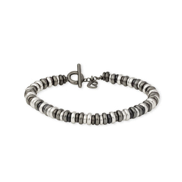Bracciale Tube 5/4 Bianco Nero Lucido