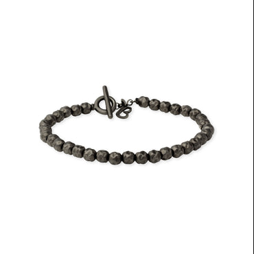 Bracciale Hammer Nero Satinato 5 mm