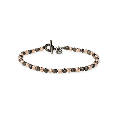 Bracciale Hammer Rosa Nero Lucido 4 mm