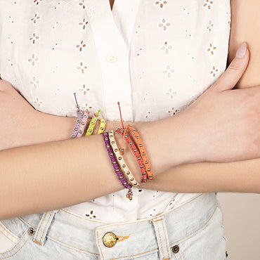 Bracciale Lucciole Bianco Arg Giallo 4mm